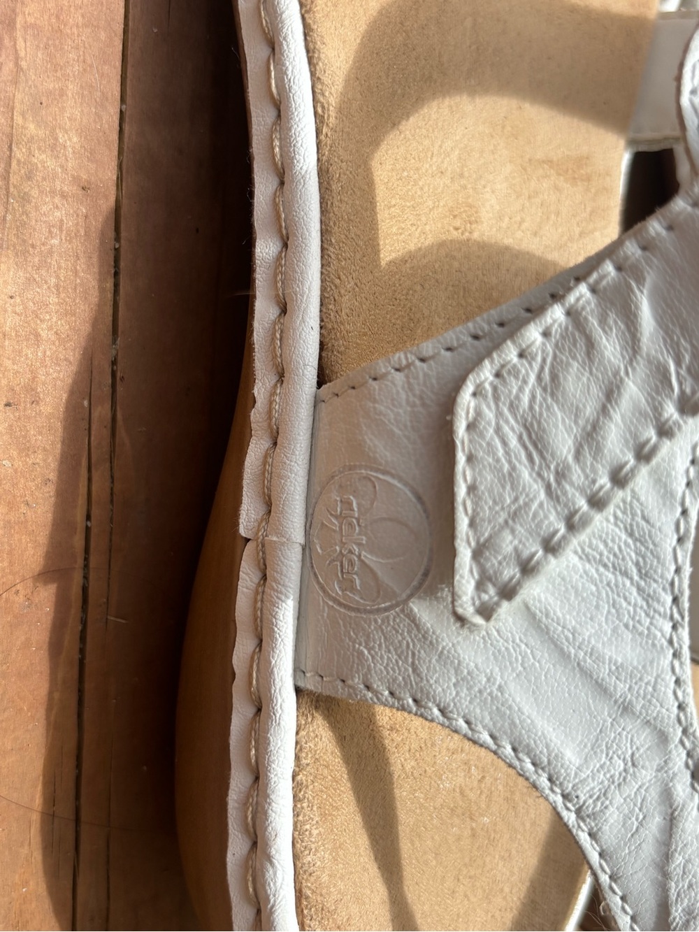 white Rieker sandals - Picture 2 of 4